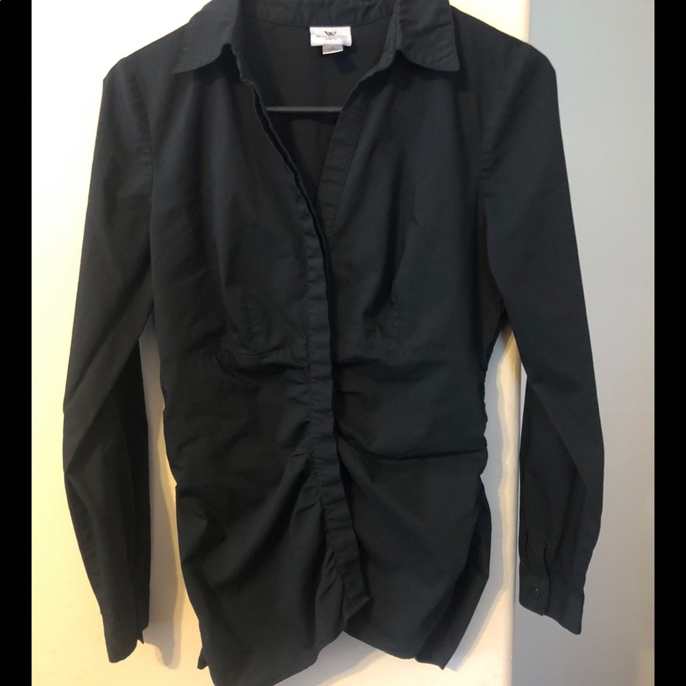 Women’s button down cinched shirt